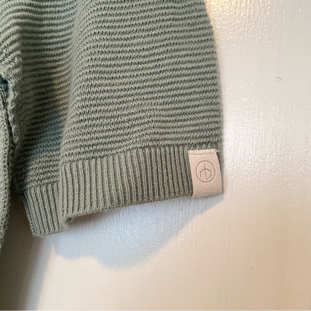 $225 Rag & Bone Lewis Knitwear Polo Sage Green - Picture 4 of 9